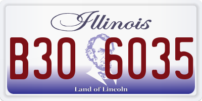 IL license plate B306035
