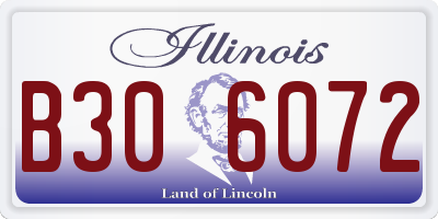IL license plate B306072