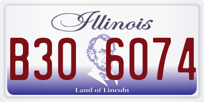 IL license plate B306074