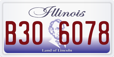 IL license plate B306078