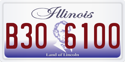 IL license plate B306100