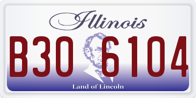 IL license plate B306104
