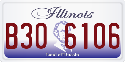 IL license plate B306106