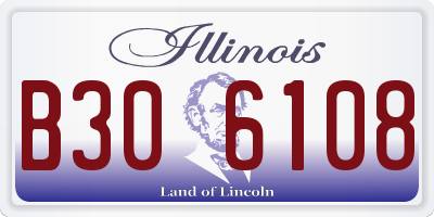 IL license plate B306108
