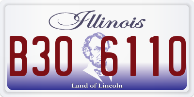 IL license plate B306110