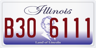 IL license plate B306111