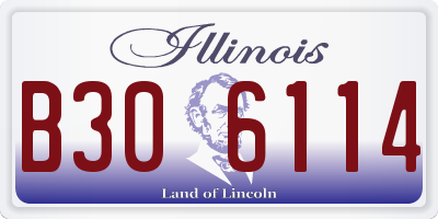 IL license plate B306114