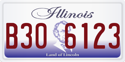 IL license plate B306123