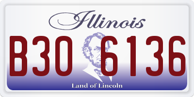 IL license plate B306136