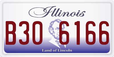IL license plate B306166