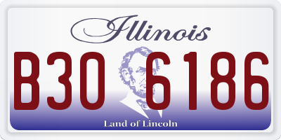 IL license plate B306186