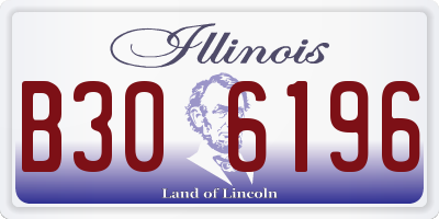 IL license plate B306196