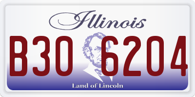 IL license plate B306204
