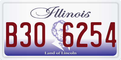 IL license plate B306254
