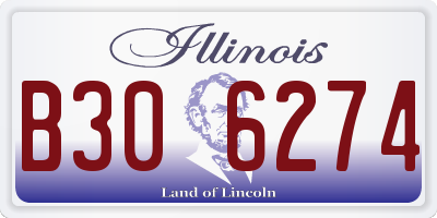 IL license plate B306274