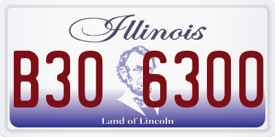 IL license plate B306300