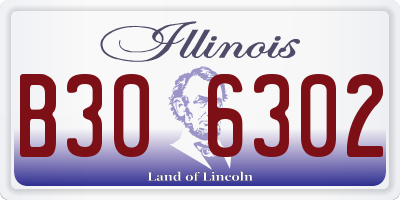 IL license plate B306302