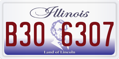 IL license plate B306307