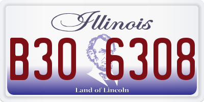 IL license plate B306308