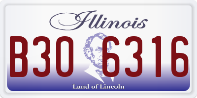 IL license plate B306316