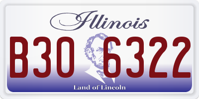 IL license plate B306322