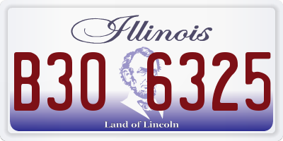 IL license plate B306325