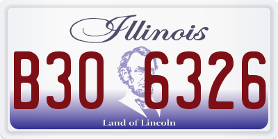 IL license plate B306326