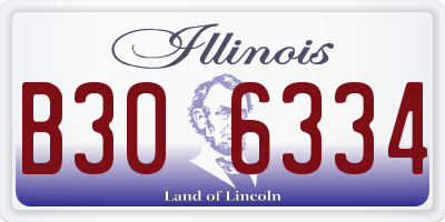 IL license plate B306334