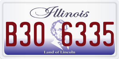 IL license plate B306335