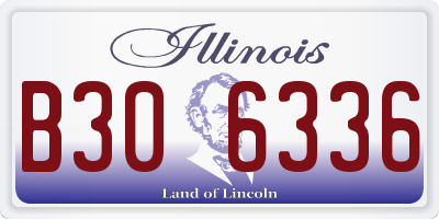 IL license plate B306336