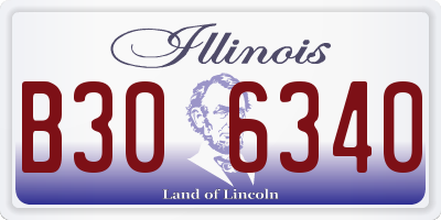 IL license plate B306340