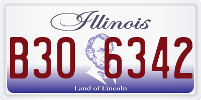 IL license plate B306342