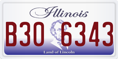 IL license plate B306343