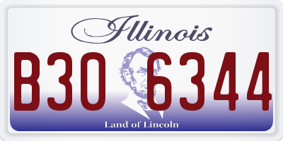IL license plate B306344