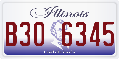 IL license plate B306345