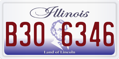 IL license plate B306346