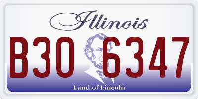 IL license plate B306347