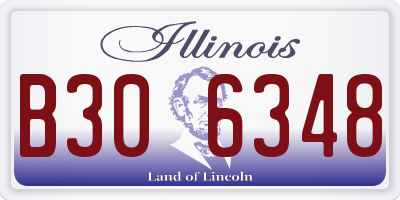 IL license plate B306348