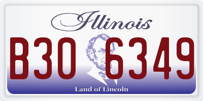 IL license plate B306349