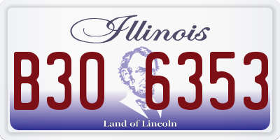 IL license plate B306353