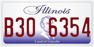 IL license plate B306354