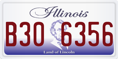 IL license plate B306356