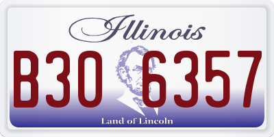 IL license plate B306357