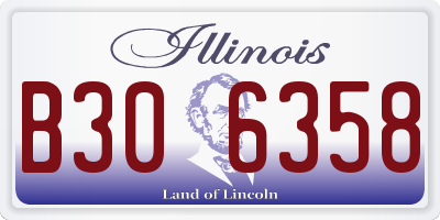 IL license plate B306358