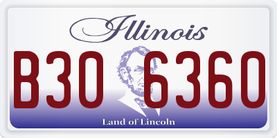 IL license plate B306360