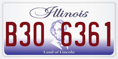 IL license plate B306361