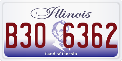 IL license plate B306362