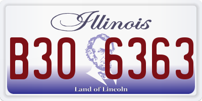 IL license plate B306363