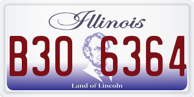 IL license plate B306364