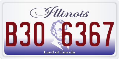 IL license plate B306367